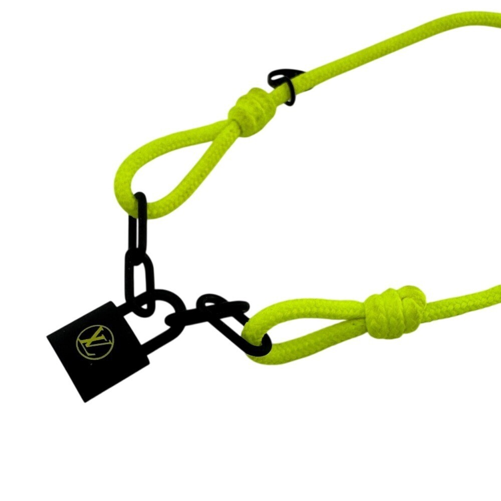 LOUIS VUITTON Q05268 Bracelet Silver Lockit Virgil Abloh Jaune Polyester Yellow